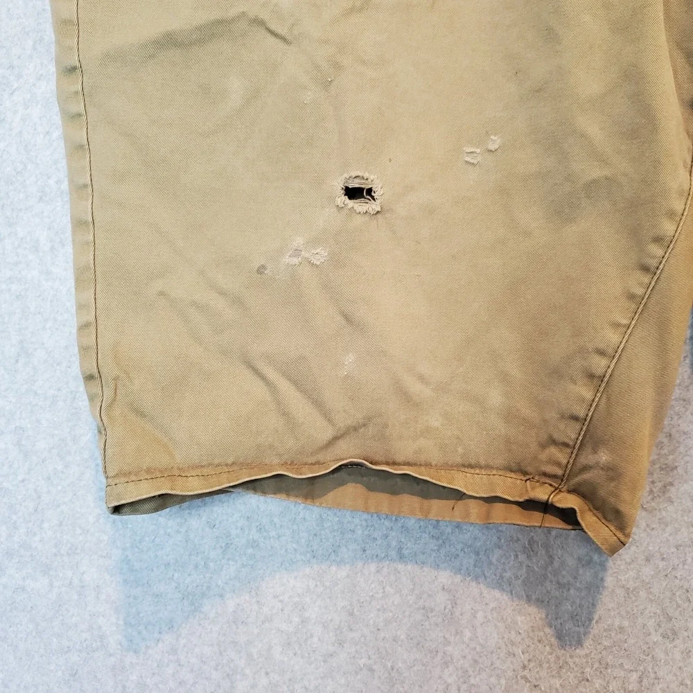 True Religion Billy Super T Shorts Size 42 Green Baggy Distressed Flap Pockets